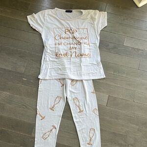 Engagement pjs. Long pants and t shirt